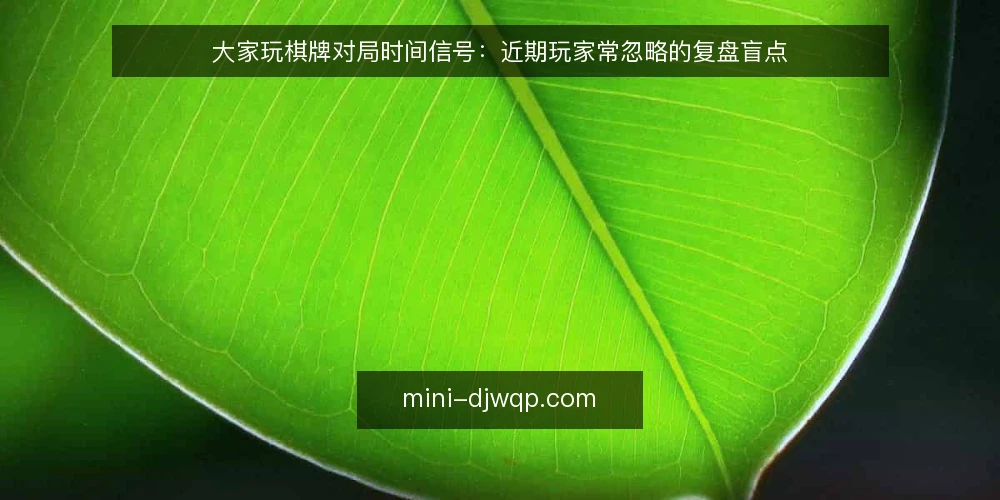 大家玩棋牌对局时间信号：近期玩家常忽略的复盘盲点 — 近期大家玩棋牌对局的时间信号为何值得复盘 配图